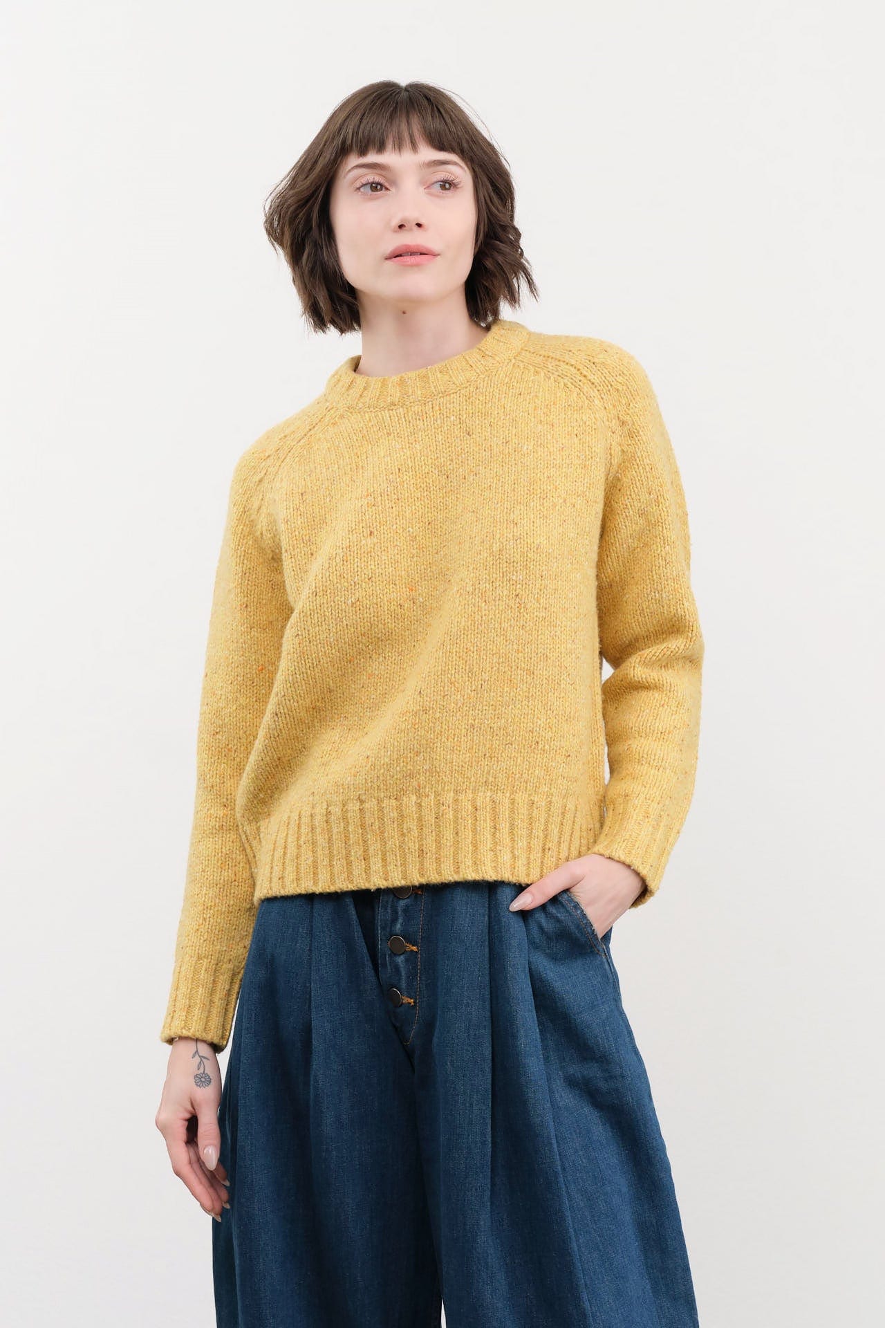 DEMYLEE Apparel Womens Sweaters Emberly Speckled Wool Sweater