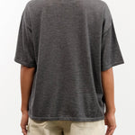 DEMYLEE Apparel Womens Sweaters Hazel Superfine Cashmere Top in Charcoal Heather