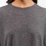 DEMYLEE Apparel Womens Sweaters Hazel Superfine Cashmere Top in Charcoal Heather