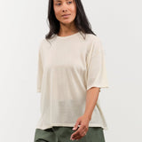 DEMYLEE Apparel Womens Sweaters Hazel Superfine Cashmere Top in Ivory