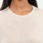 DEMYLEE Apparel Womens Sweaters Hazel Superfine Cashmere Top in Ivory