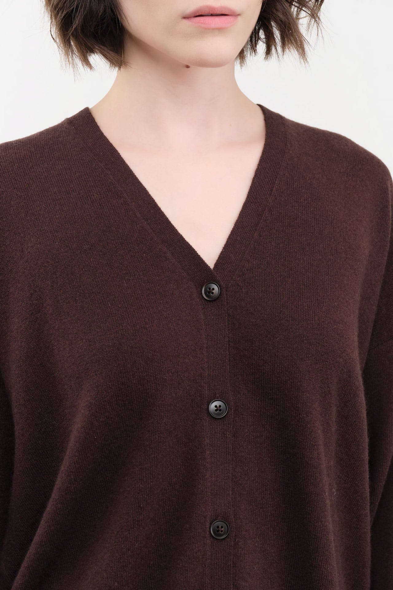 DEMYLEE Apparel Womens Sweaters Jayla Cashmere Cardigan in Espresso