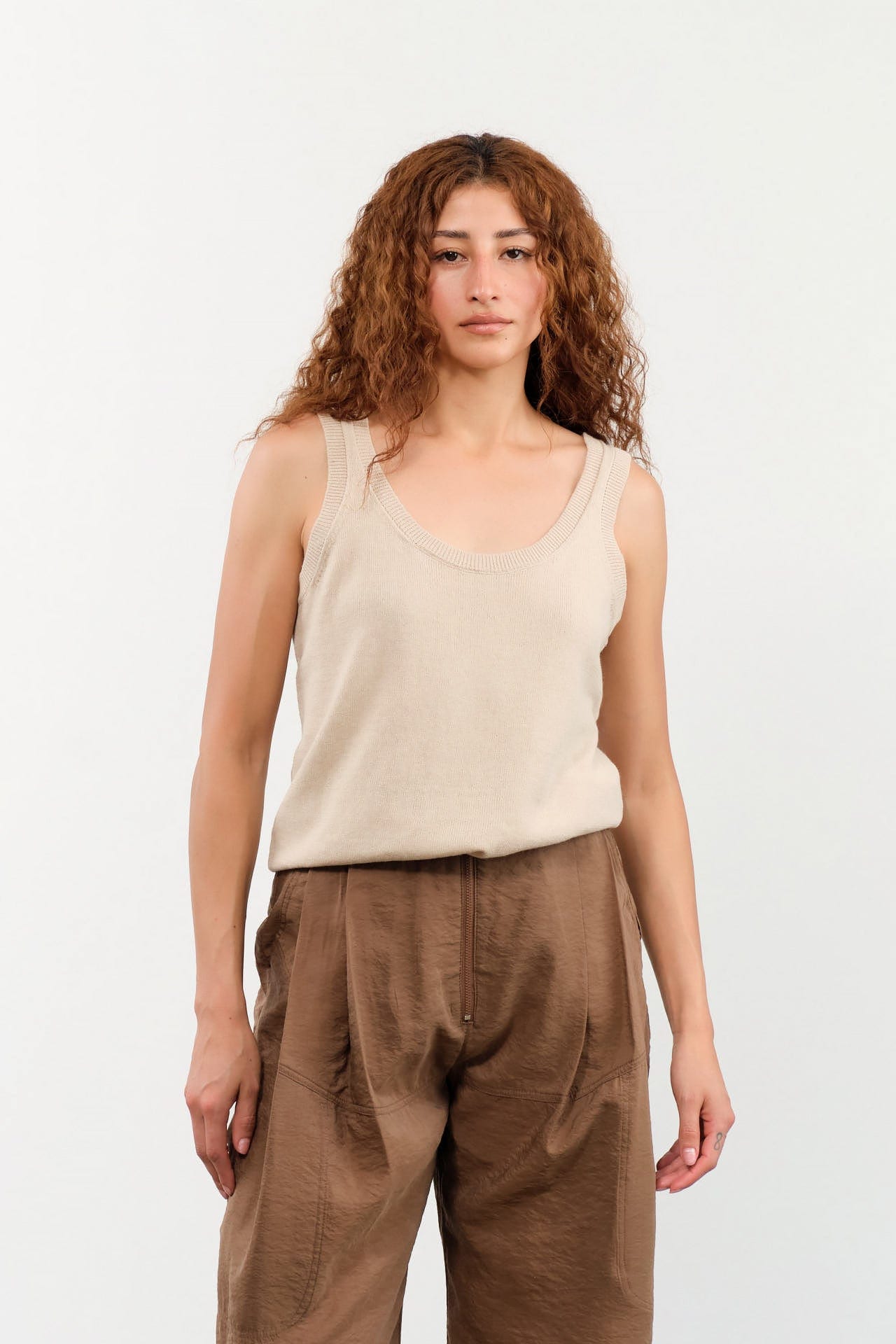 DEMYLEE Apparel Womens Sweaters Jessie Cotton Linen Top