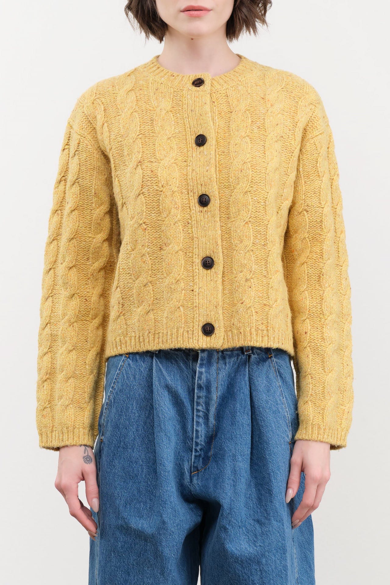 DEMYLEE Apparel Womens Sweaters Kinsley Speckled Wool Cardigan