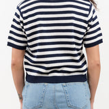 DEMYLEE Apparel Womens Sweaters Luka Stripe Cotton Top