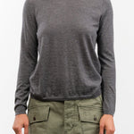 DEMYLEE Apparel Womens Sweaters Maeve Superfine Cashmere Sweater in Charcoal Heather