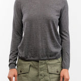 DEMYLEE Apparel Womens Sweaters Maeve Superfine Cashmere Sweater in Charcoal Heather