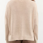DEMYLEE Apparel Womens Sweaters Nadin Cotton Linen Sweater in Pearl Barley