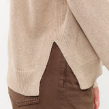 DEMYLEE Apparel Womens Sweaters Nadin Cotton Linen Sweater in Pearl Barley