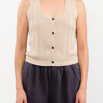 DEMYLEE Apparel Womens Sweaters Nyla Cotton Linen Top