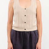 DEMYLEE Apparel Womens Sweaters Nyla Cotton Linen Top
