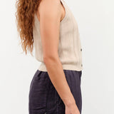 DEMYLEE Apparel Womens Sweaters Nyla Cotton Linen Top