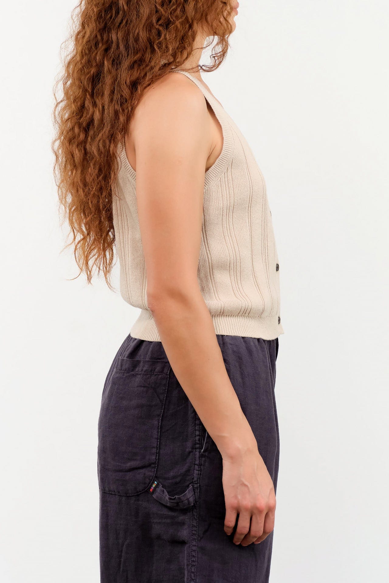 DEMYLEE Apparel Womens Sweaters Nyla Cotton Linen Top