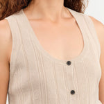 DEMYLEE Apparel Womens Sweaters Nyla Cotton Linen Top