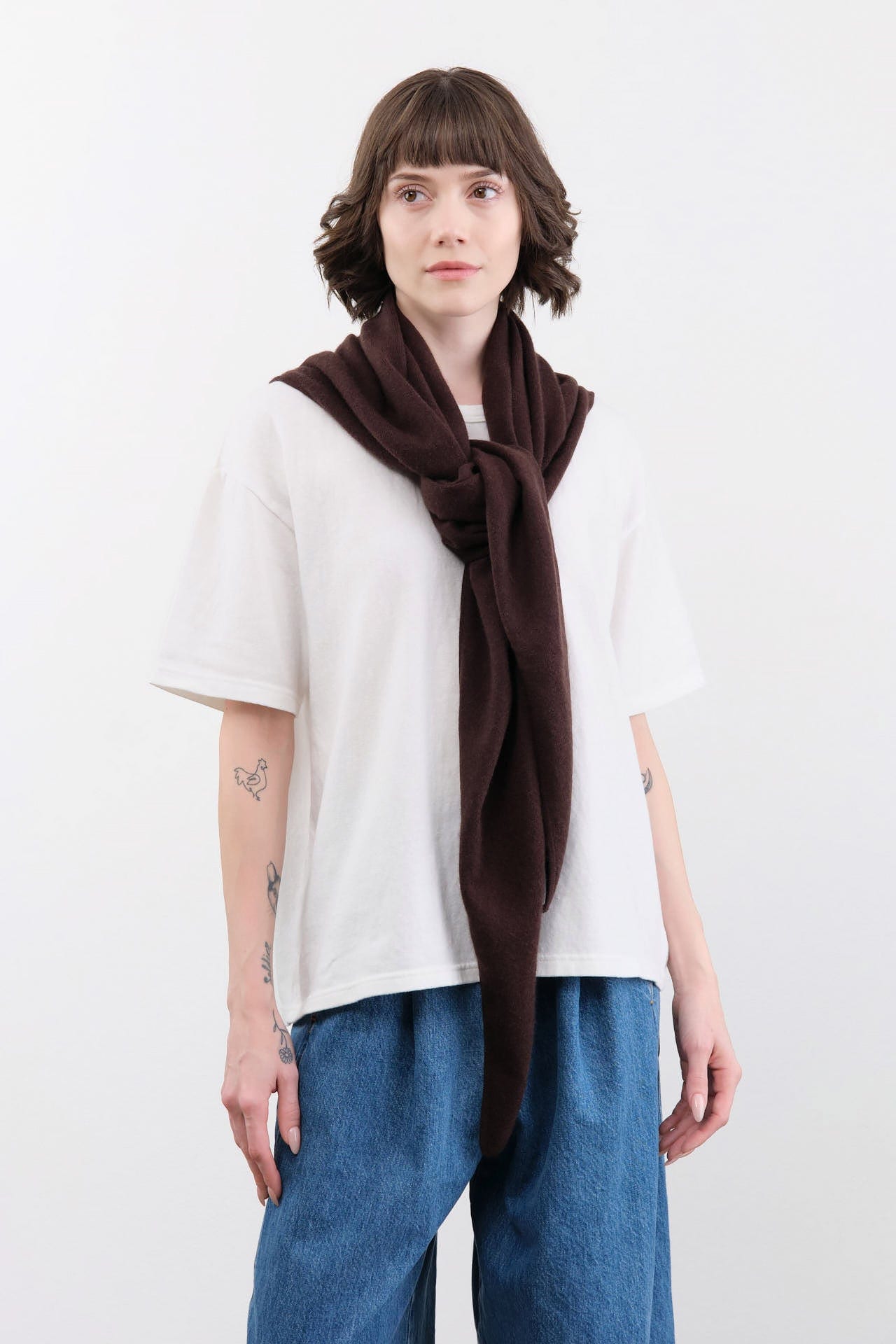 DEMYLEE Accessories Bandanas Ruri Cashmere Bandana in Espresso Espresso / One Size