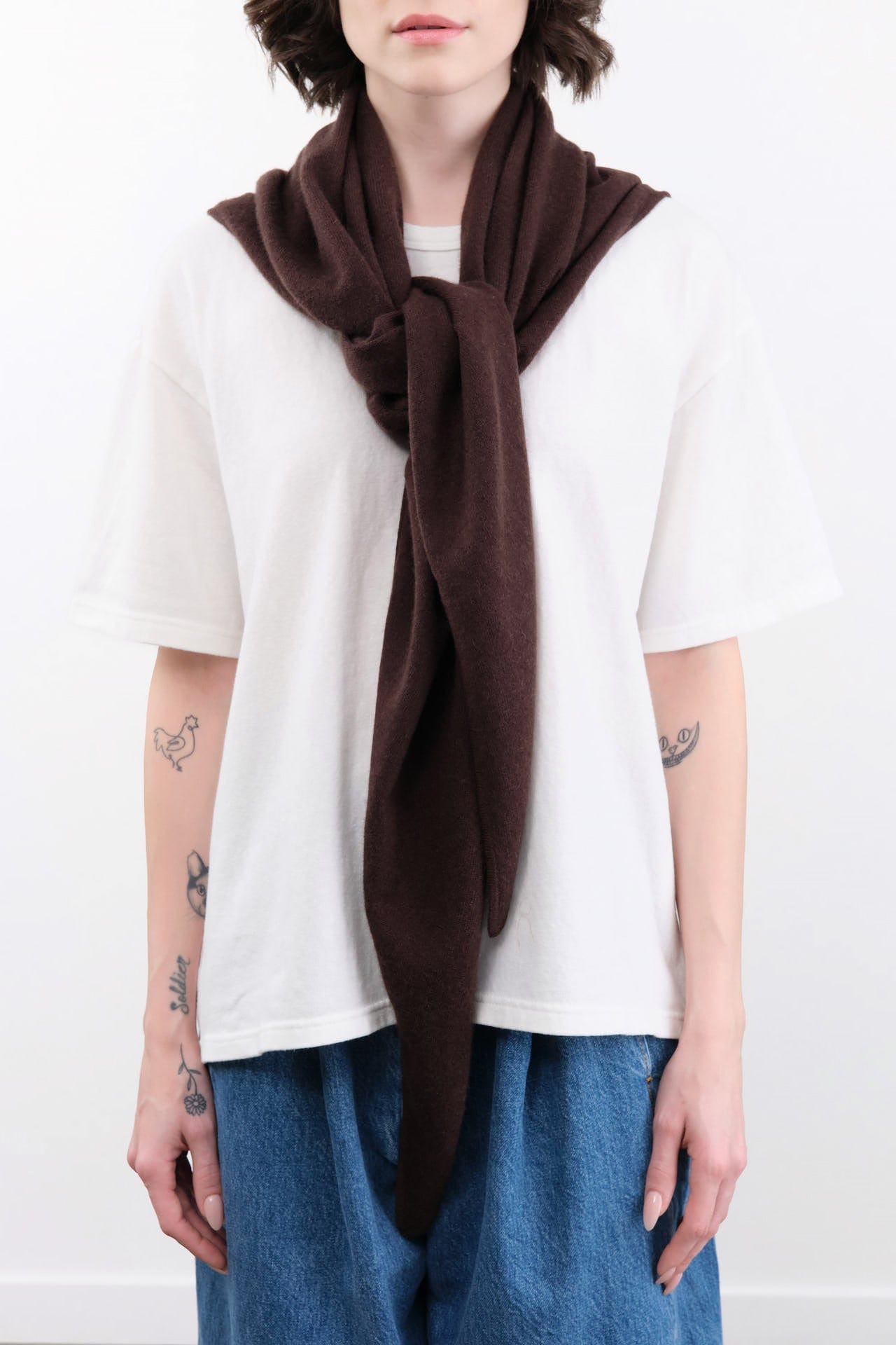 DEMYLEE Accessories Bandanas Ruri Cashmere Bandana in Espresso Espresso / One Size