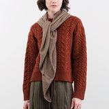 DEMYLEE Accessories Bandanas Ruri Cashmere Bandana in Non-Dye Beige Non-Dye Beige / One Size