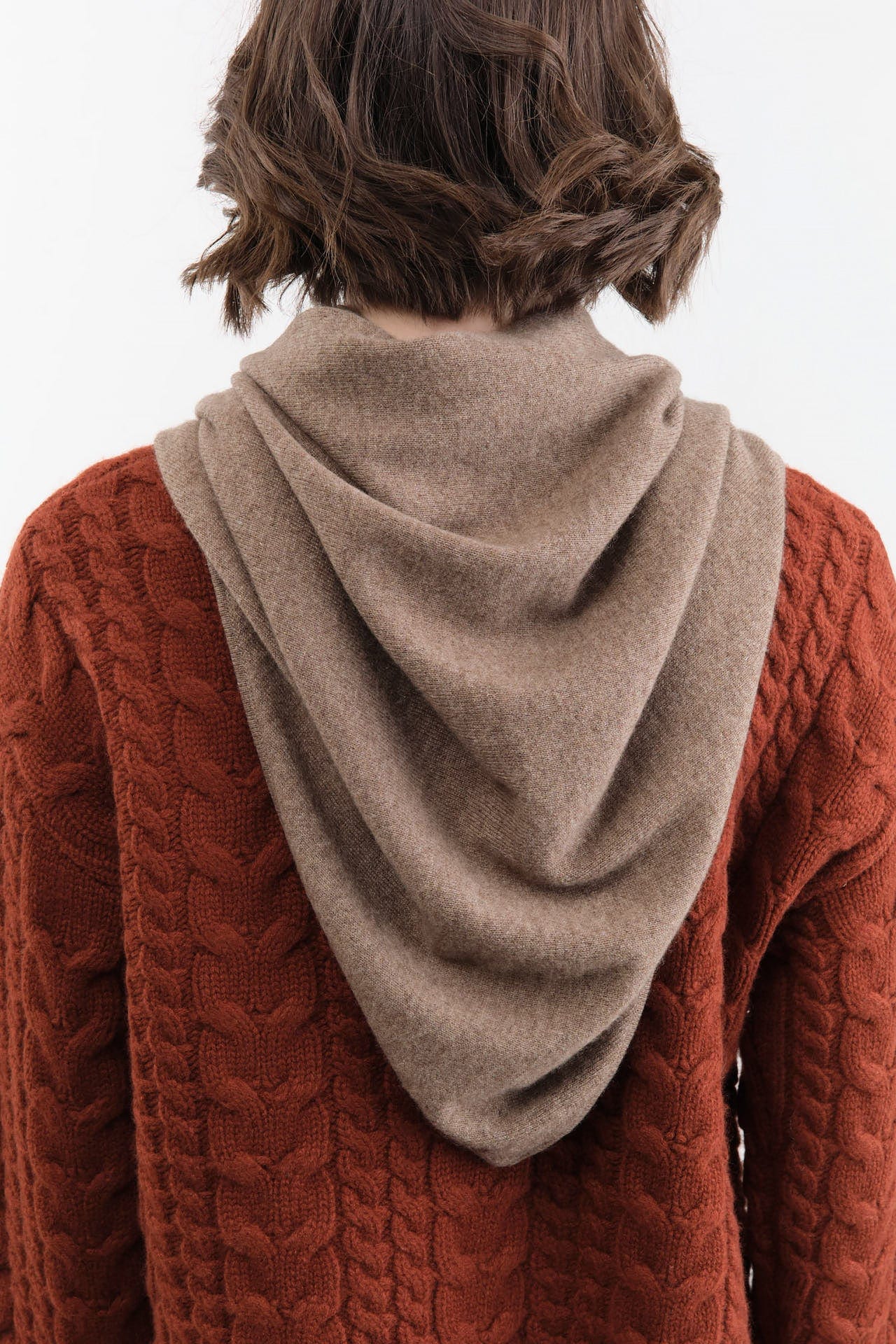 DEMYLEE Accessories Bandanas Ruri Cashmere Bandana in Non-Dye Beige Non-Dye Beige / One Size