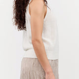 DEMYLEE Apparel Womens Sweaters Selina Cotton Linen Top in Off White
