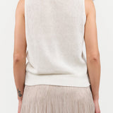 DEMYLEE Apparel Womens Sweaters Selina Cotton Linen Top in Off White
