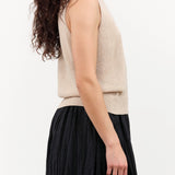 DEMYLEE Apparel Womens Sweaters Selina Cotton Linen Top in Pearl Barley