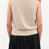 DEMYLEE Apparel Womens Sweaters Selina Cotton Linen Top in Pearl Barley