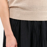 DEMYLEE Apparel Womens Sweaters Selina Cotton Linen Top in Pearl Barley