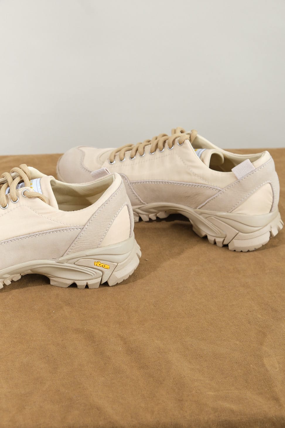 Heel of Possagno Shoe in Sand Bomber