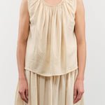 Elsa Esturgie Apparel Womens Blouses Nervure Top in Ivory
