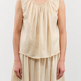 Elsa Esturgie Apparel Womens Blouses Nervure Top in Ivory