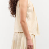 Elsa Esturgie Apparel Womens Blouses Nervure Top in Ivory