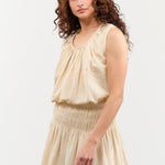 Elsa Esturgie Apparel Womens Blouses Nervure Top in Ivory
