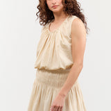 Elsa Esturgie Apparel Womens Blouses Nervure Top in Ivory