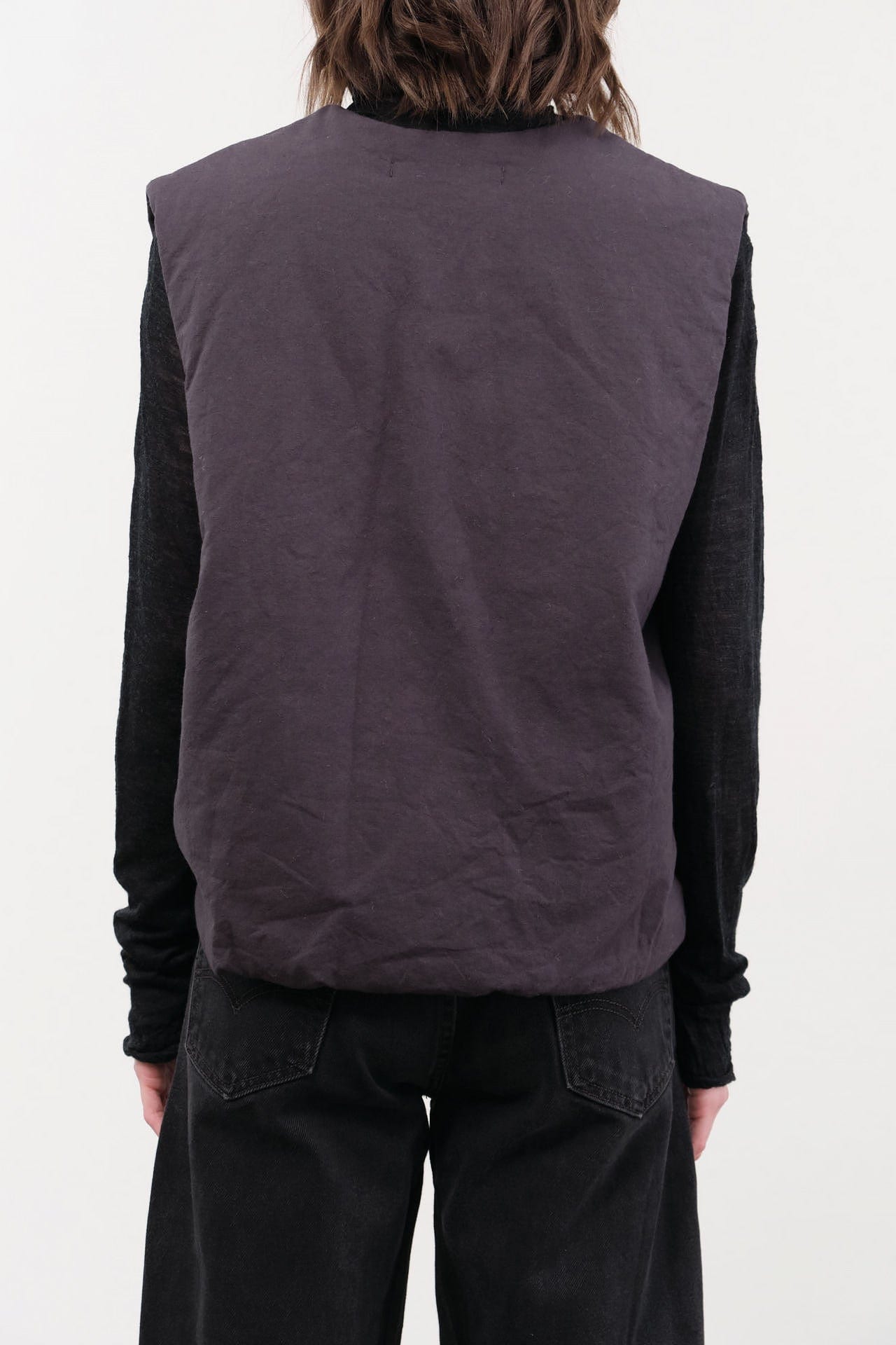 Elsa Esturgie Apparel Womens Sweaters Ormeau Vest in Carbon