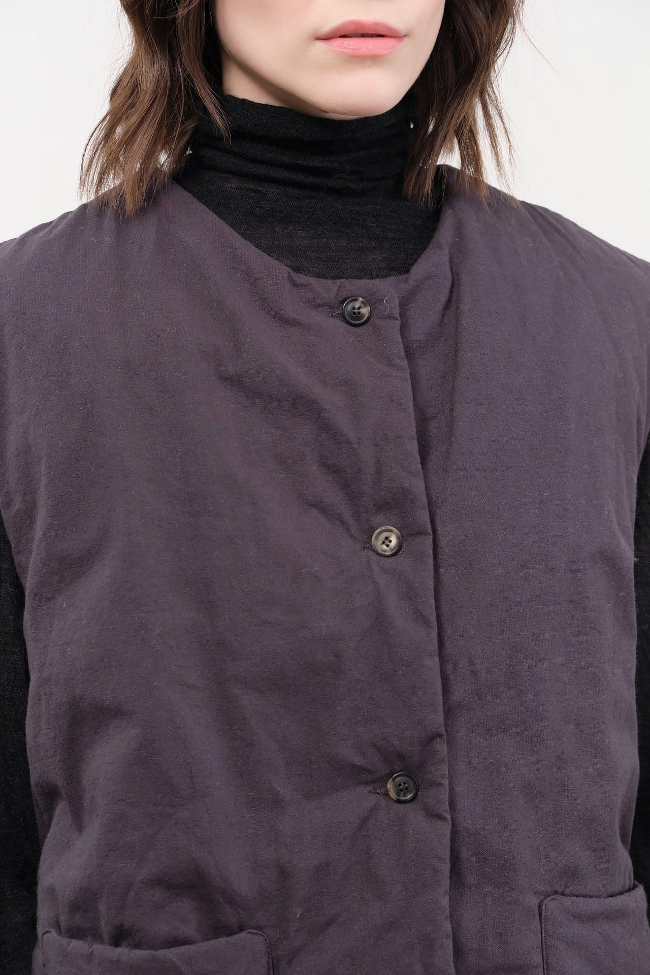 Elsa Esturgie Apparel Womens Sweaters Ormeau Vest in Carbon
