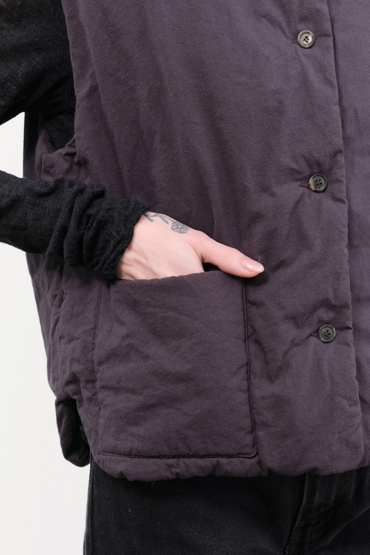 Elsa Esturgie Apparel Womens Sweaters Ormeau Vest in Carbon