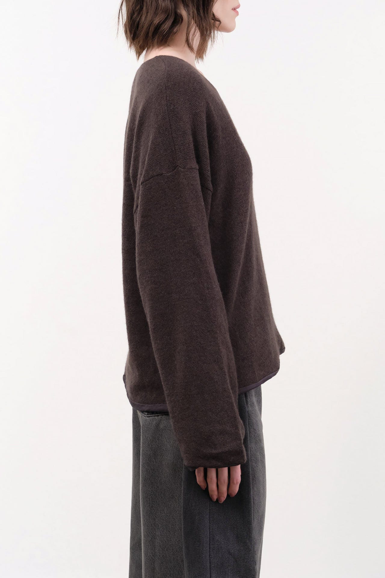 Elsa Esturgie Apparel Womens Sweaters Oubli Sweater in Brown