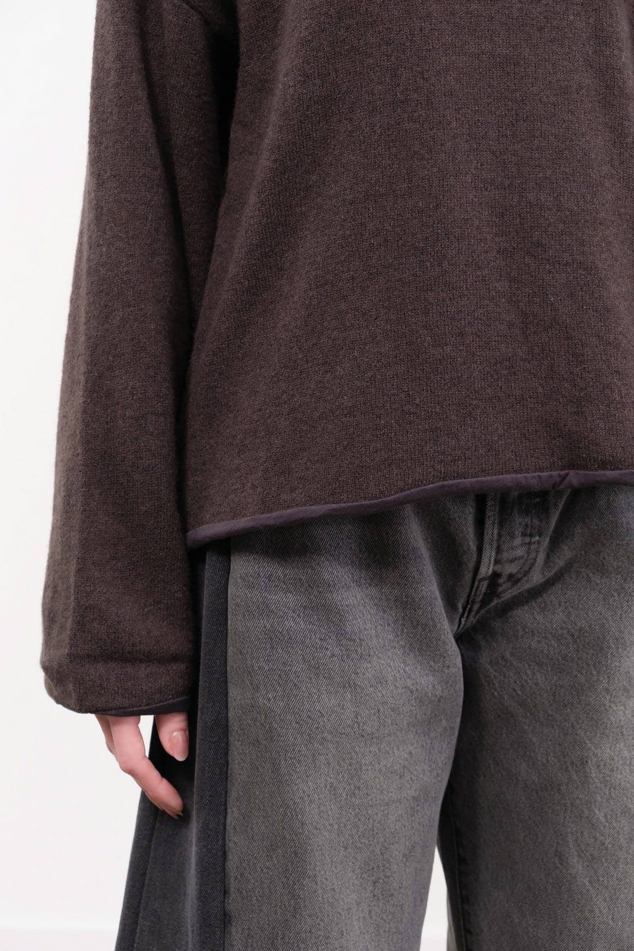 Elsa Esturgie Apparel Womens Sweaters Oubli Sweater in Brown