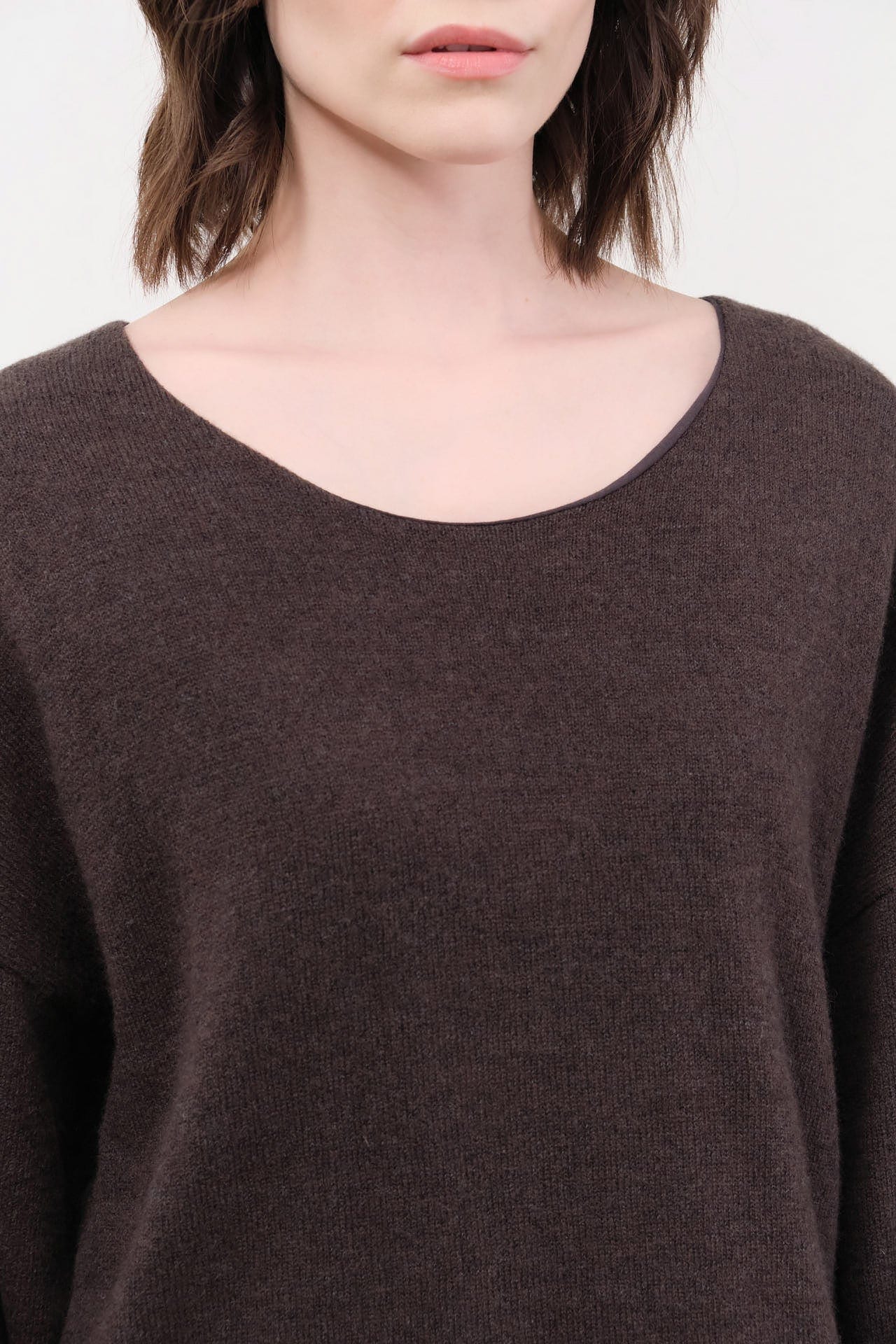 Elsa Esturgie Apparel Womens Sweaters Oubli Sweater in Brown