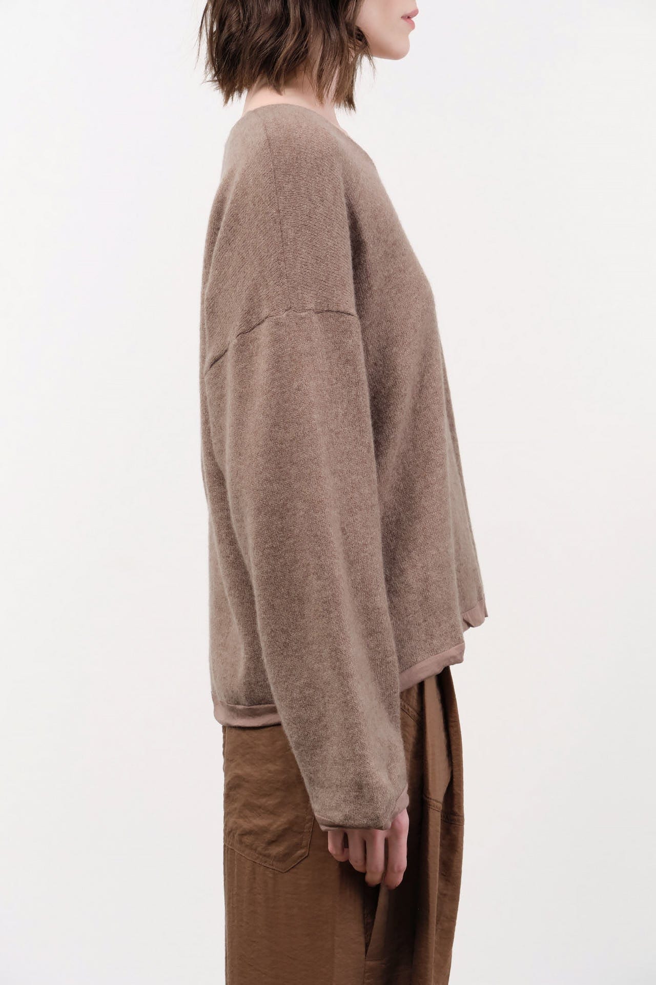 Elsa Esturgie Apparel Womens Sweaters Oubli Sweater in Taupe