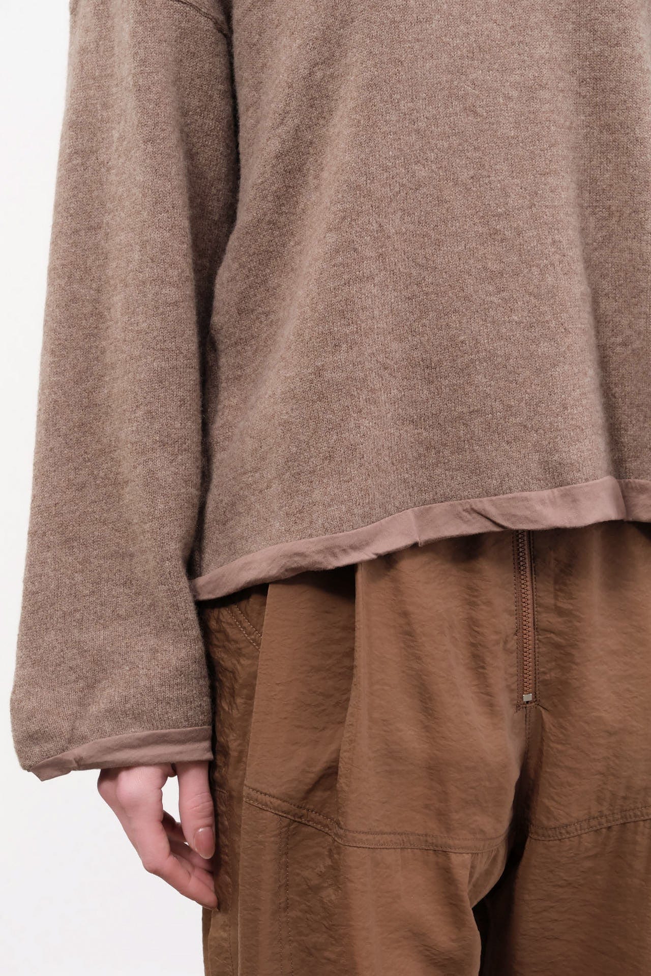 Elsa Esturgie Apparel Womens Sweaters Oubli Sweater in Taupe
