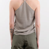 Evam Eva Apparel Womens Blouses Cashmere Camisole in Beige