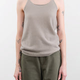 Evam Eva Apparel Womens Blouses Cashmere Camisole in Beige
