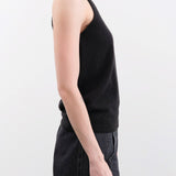 Evam Eva Apparel Womens Blouses Cashmere Camisole in Sumi