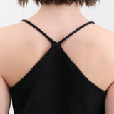 Evam Eva Apparel Womens Blouses Cashmere Camisole in Sumi