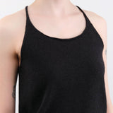 Evam Eva Apparel Womens Blouses Cashmere Camisole in Sumi