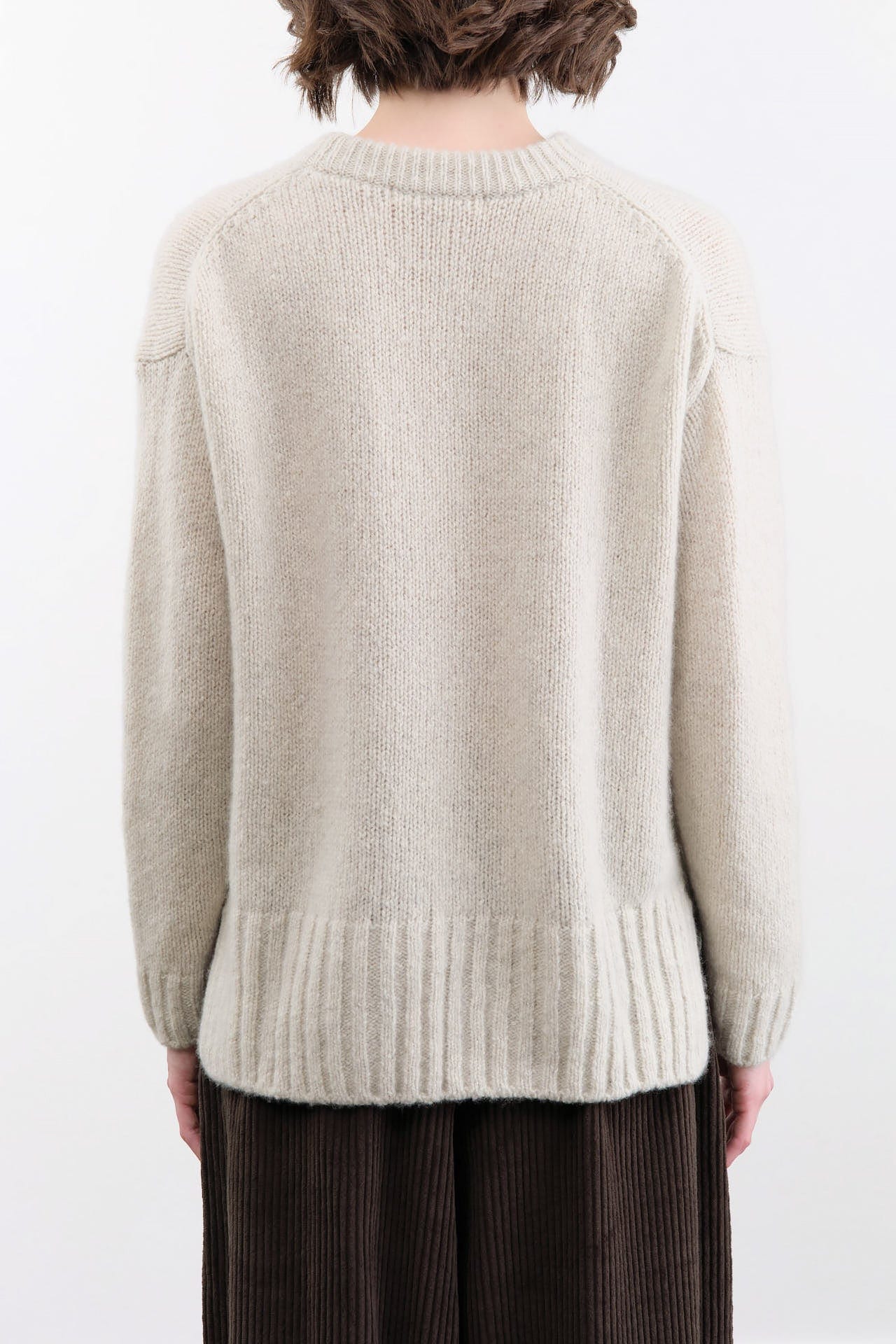 Evam Eva Apparel Womens Sweaters Cashmere Pullover in Ivory