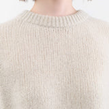 Evam Eva Apparel Womens Sweaters Cashmere Pullover in Ivory
