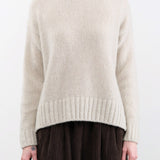 Evam Eva Apparel Womens Sweaters Cashmere Pullover in Ivory