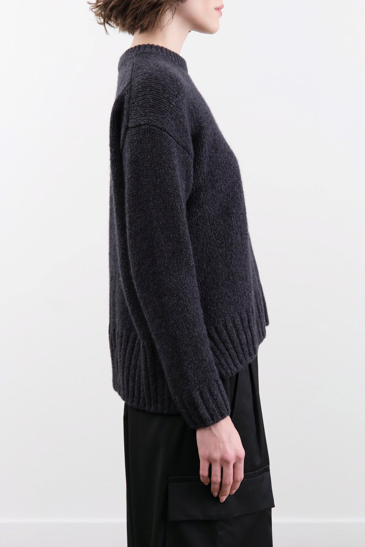 Evam Eva Apparel Womens Sweaters Cashmere Pullover in North Sea